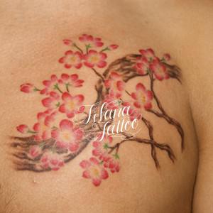 桜の刺青作品