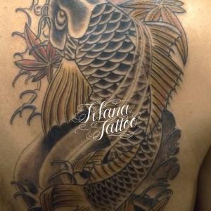 鯉のタトゥーデザイン Tifana Tattoo 東京 渋谷のタトゥースタジオ