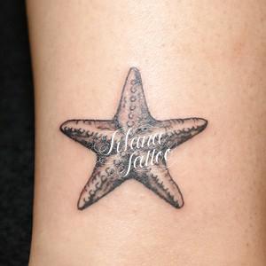 海星のタトゥー|刺青作品画像
