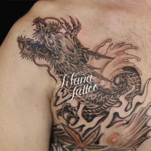 昇り龍のタトゥー|刺青作品画像