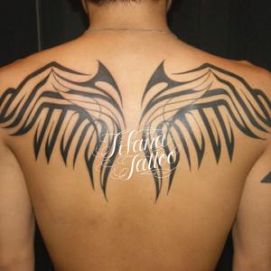 Symmetry Wing Tribal Tattoo