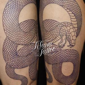 蛇のタトゥー|製作中