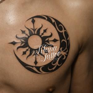 太陽のタトゥーデザイン Tifana Tattoo 東京 渋谷のタトゥースタジオ