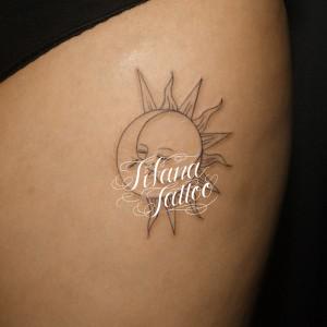 太陽と月のトライバルタトゥー ギャラリー Tifana Tattoo 東京 渋谷のタトゥースタジオ