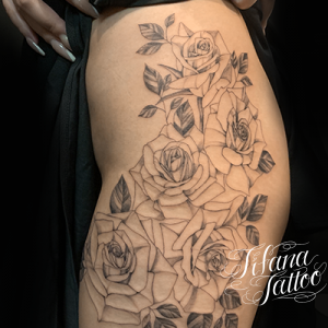 薔薇のタトゥーデザイン Tifana Tattoo 東京 渋谷のタトゥースタジオ 薔薇のタトゥーデザイン Tifana Tattoo 東京 渋谷のタトゥースタジオ