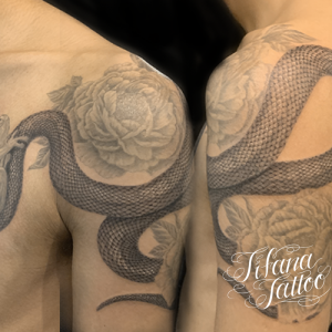 牡丹のタトゥーデザイン Tifana Tattoo 東京 渋谷のタトゥースタジオ