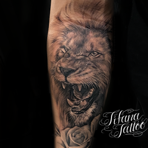 ライオン|薔薇のチカーノ・タトゥー