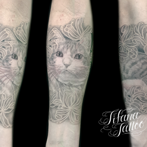 猫と彼岸花のタトゥー