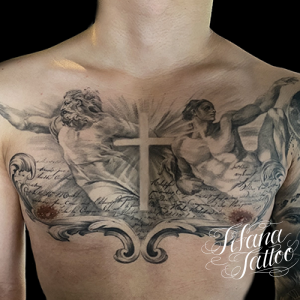 ギリシャ神話のファインライン・タトゥー