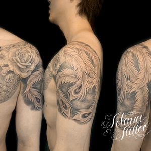 鳳凰・植物のボタニカル・タトゥー