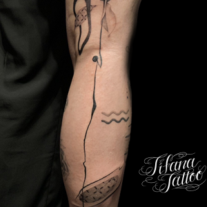 植物のファインライン・タトゥー