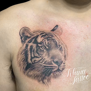 虎のポートレート・タトゥー